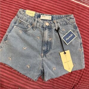 Marshalls Light Blue Embroidered Jean Shorts